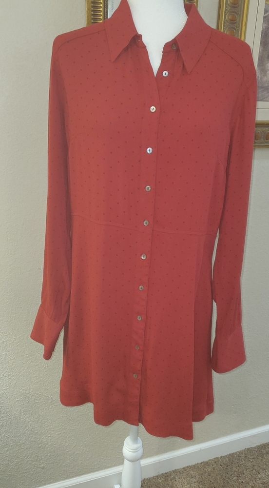 Free People Women's Red/Rouge Tunic/Dress Size L